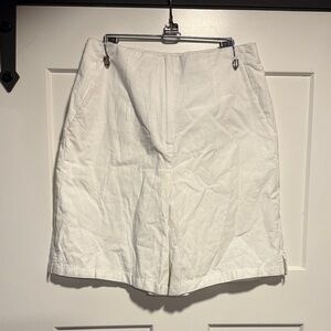 French connection White Linen Shorts